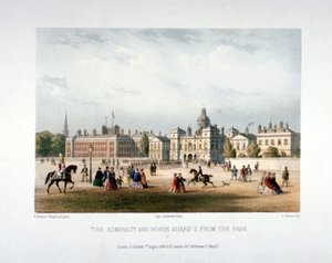 Amiralitet och hästvakter, Whitehall, Westminster, London, 1854