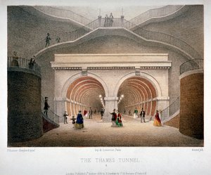 Utsikt över ingången till Thames Tunnel, London, 1854