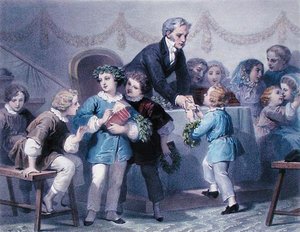 Prisutdelningsceremonin, graverad av Henier, Bettannier och Morlon (färg litho) av Jules Marie (after) Desandre