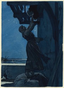 Illustration till Casanovas memoarer (färglitografi) av Jules Marie Auguste Leroux