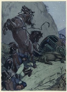 Illustration till Casanovas memoarer (färglitografi) av Jules Marie Auguste Leroux