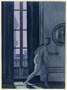 Illustration till Casanovas memoarer (färglitografi) av Jules Marie Auguste Leroux