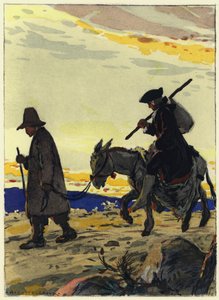 Illustration till Casanovas memoarer (färglitografi) av Jules Marie Auguste Leroux