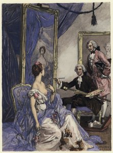 Illustration till Casanovas memoarer (färglitografi)