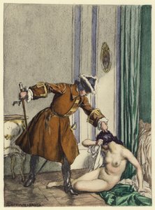 Illustration till Casanovas memoarer (färglitografi)