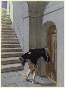 Illustration till Casanovas memoarer (färglitografi) av Jules Marie Auguste Leroux