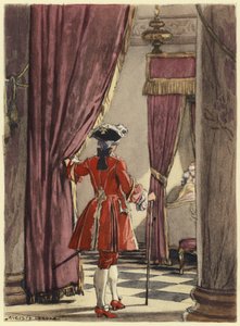 Illustration till Casanovas memoarer (färglitografi) av Jules Marie Auguste Leroux