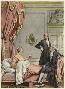 Illustration till Casanovas memoarer (färglitografi) av Jules Marie Auguste Leroux
