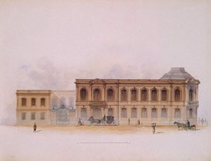 Stroganovpalatset i Sankt Petersburg. Fasad, 1863 av Jules Mayblum