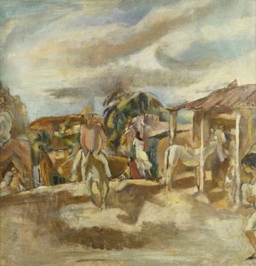 kubansk by; Cuban Village, ca 1917-1918 av Jules Pascin