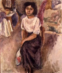 Sittande kvinna, ca 1915 (olja på duk) av Jules Pascin