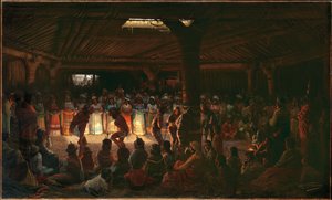 Dans i ett underjordiskt Roundhouse vid Clear Lake, Kalifornien av Jules Taverniers