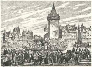 Hirsebreifahrt, transport av en last hirs med båt från Zürich till stadens allierade, Strasbourg