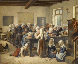 En bretonsk flickskola, 1882.
