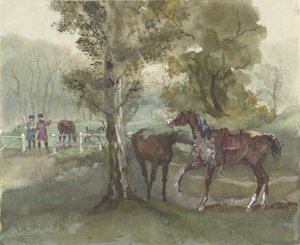 Hästar på ängen av Jules baron Finot