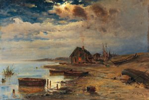 Kvällsstämning vid Östersjökusten, 1907.