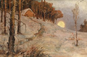 Vinterskog i kvällssolens strålar, 1902