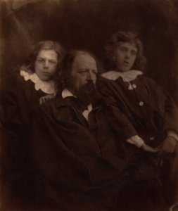 Alfred Tennyson med sina söner,1865 (foto) av Julia Margaret Cameron
