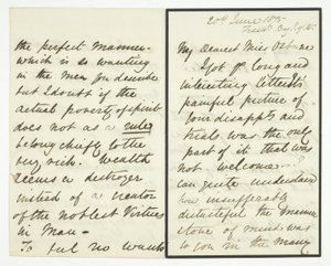 Autografiskt brev av Julia Margaret Cameron