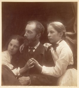 Charles Norman med sina döttrar Adeline och Margaret av Julia Margaret Cameron