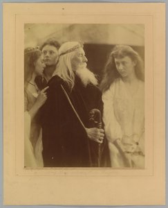 Kung Lear delar ut sitt kungarike till sina tre döttrar av Julia Margaret Cameron