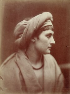 Porträtt av en kvinna med turban av Julia Margaret Cameron