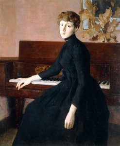 Vid pianot, av Julian Alden Weir