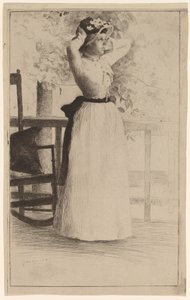 Porträtt av fröken Hoe av Julian Alden Weir