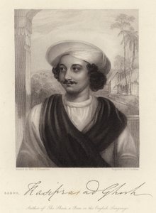 Baboo Kasiprasad Ghosh (gravyr) av Julian E. (after) Drummond