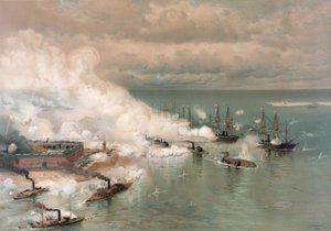 Slaget vid Mobile Bay av Louis Prang (1824-1909) av Julian O. Davidson