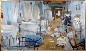 Les crceaux, plantskola för offentligt bistånd Målning av Julie Delance Feurgard (1859-1892) 1888 Brest, Museum of Fine Arts - The Cradles, vårdhem, offentligt bistånd. Målning av Julie Delance Feurgard (1859-1892) av Julie Delance Feurgard
