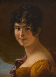 Porträtt av Adele Foucher 1803-1868, ca 1820. av Julie Duvidal de Montferrier