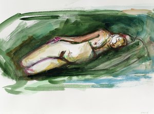 Liggande naken, 2015,