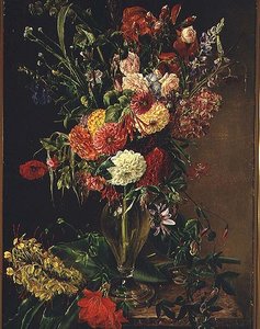 Blommor i en glasvas