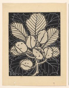 Kastanjblad med frukter av Julie de Graag (signed by artist)
