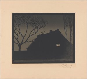 vinterkväll av Julie de Graag (signed by artist)