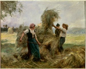 Höet. Målning av Julien Dupre (1851-1910)