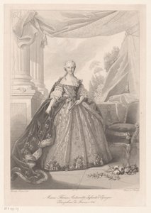 Porträtt av Maria Theresia van Bourbon Marie Thérèse Antoinette Infanta från Spanien (titel på objekt) av Julien Leopold Boilly