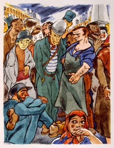 fransk vingård. 1944. Illustration av Julien Pavil