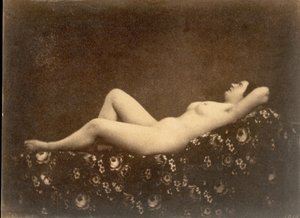 [Kvinna naken, liggande, i profil], ca. 1853.
