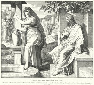 Kristus och Samariens kvinna (gravyr)