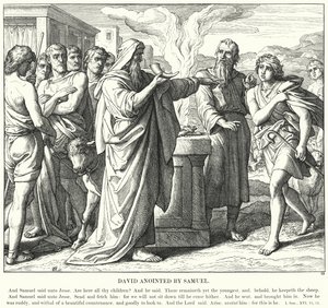 David smord av Samuel (gravyr) av Julius (after) Schnorr von Carolsfeld
