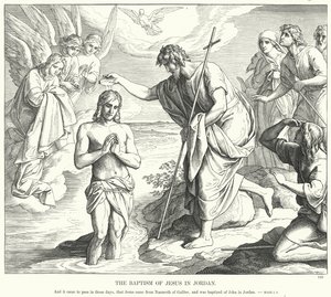 Jesu dop i Jordanien (gravyr)