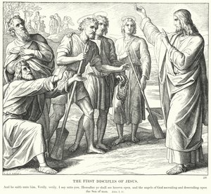 Jesu första lärjungar (gravyr) av Julius (after) Schnorr von Carolsfeld
