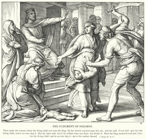 Salomos dom (gravyr) av Julius (after) Schnorr von Carolsfeld