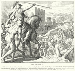 Belägringen av Ai (gravyr) av Julius (after) Schnorr von Carolsfeld