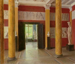 Kolumnhallen i den gamla delen av Hamburg Kunsthalle, 1928