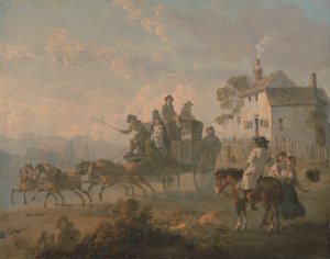 En scencoach på en landsväg av Julius Caesar Ibbetson