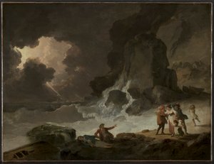 En storm bakom Isle of Wight av Julius Caesar Ibbetson