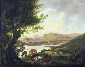Lake Windemere (olja på duk) av Julius Caesar Ibbetson